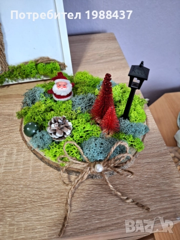 Коледна декорация от скандинавски мъх, снимка 2 - Стайни растения - 52651276