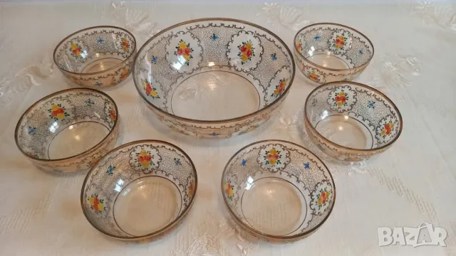 Ръчно рисувани стъклени купи, снимка 6 - Други - 49776049