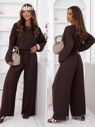 Дамски комплект блуза и панталони Shalina, 6цвята , снимка 2 - Комплекти - 52744152