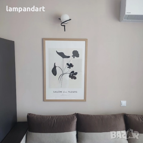 Голяма абстрактна карина Цветя с рамка