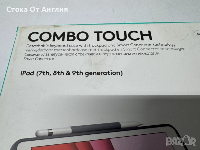 Kлавиатура - Logitech Combo Touch iPad 7 , iPad 8 , iPad 9 , снимка 7 - Клавиатури и мишки - 53825094