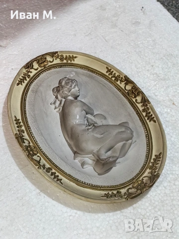 Старо гипсово пано , снимка 3 - Антикварни и старинни предмети - 53108930