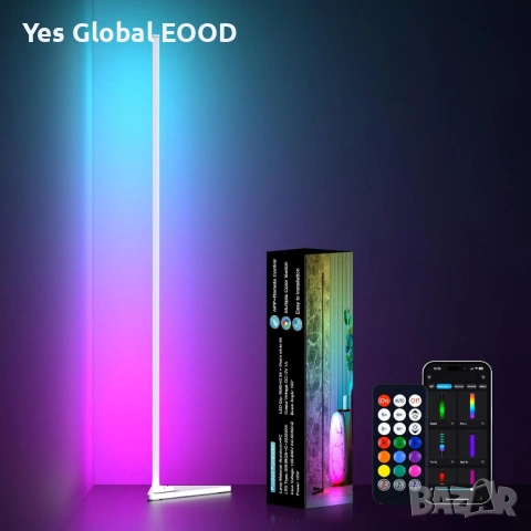 RGBIC LED Подова лампа 140см с App и Music Sync