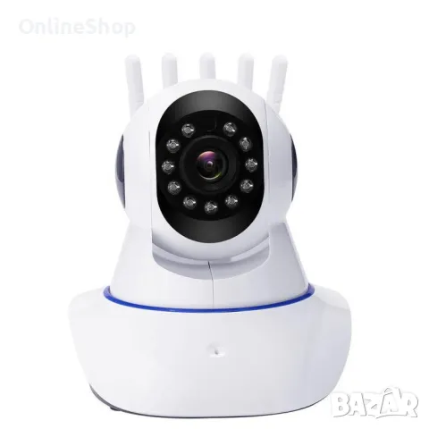 2MP FULL HD, WIFI БЕЗЖИЧНА КАМЕРА С 5 АНТЕНИ, МОТОРИЗИРАНА 355° завъртане, снимка 3 - Камери - 49235402