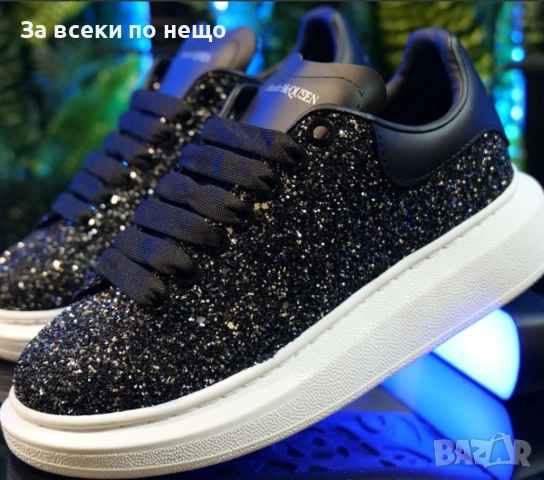 Alexander McQueen Дамски Маратонки👟Дамски Спортни Обувки Александър Макуин Черно с Камъчета Код S87, снимка 2 - Маратонки - 52417271