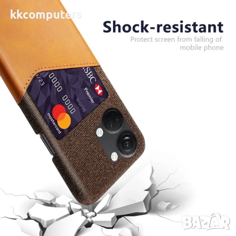 OnePlus Nord 3 5G / Ace 2V Удароустойчив Cloth Texture Кожен Калъф и Протектор, снимка 7 - Калъфи, кейсове - 51262994