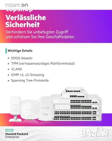 Чисто нов Aruba a Hewlett Packard Enterprise Instant On Switch серия 1830 - Интелигентно управля..., снимка 5 - Суичове - 51637857