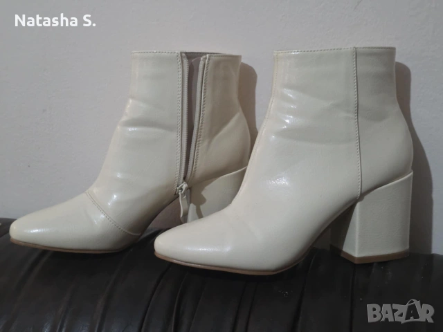 Елегантни боти на ток RAID, екрю – нови, неносени (36), снимка 2 - Дамски боти - 53473504