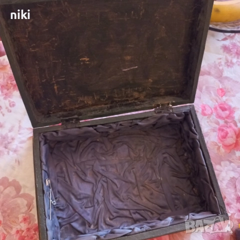 Антикварна. Стара дървена кутия., снимка 3 - Антикварни и старинни предмети - 54227996