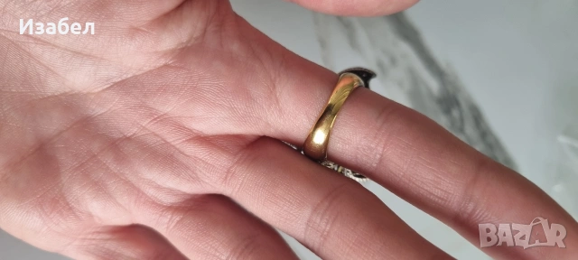 Пръстен с цветни сапфири и диаманти, снимка 6 - Пръстени - 53596488