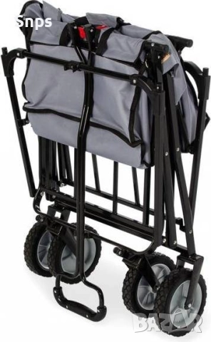 Сгъваема ръчна количка за къмпинг, плаж, риболов Pinolino Paco  сива, снимка 3 - Други спортове - 51892843