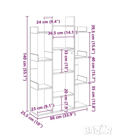 Библиотека етажерка, снимка 3 - Етажерки - 50872699