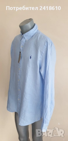 POLO Ralph Lauren Len/ Лен Custom  Fit Mens Size L НОВО! ОРИГИНАЛ! Мъжка Ленена Риза., снимка 12 - Ризи - 53759031