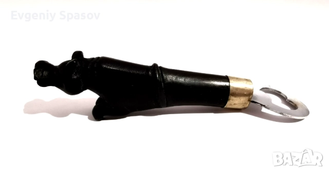 Отварачка от Абанос Ръчна Резба Фигурка Хипопотам, снимка 2 - Антикварни и старинни предмети - 51949360