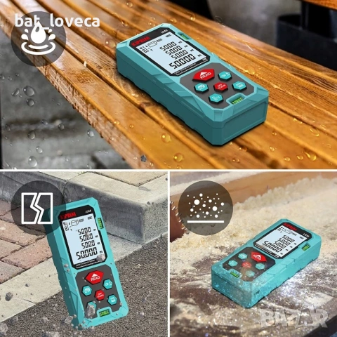 Нов Професионален Лазерен Мерител Kiprim 50м, LCD, Нивелир , снимка 5 - Други инструменти - 53713906