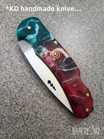 Сгъваем нож ръчно изработен от 1.4116 стомана, снимка 3 - Ножове - 52339396