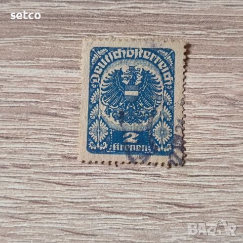 Австрия 1920 г. Хералдика 2 крони, снимка 1 - Филателия - 45540809