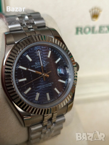 Rolex 41mm Dark blue Пълен Комплект Автоматичен Самонавиващ се механизъм топ изработка със sapphire , снимка 10 - Мъжки - 52466311