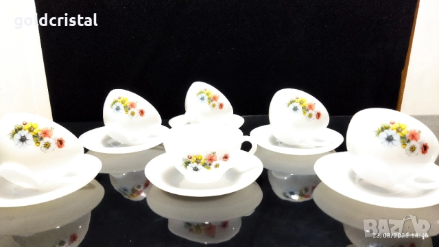 френски аркопал големи чаши за чай кафе , снимка 8 - Антикварни и старинни предмети - 51483090