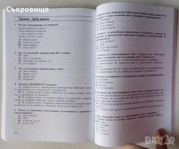 Тестови задачи български език и литература Булвест 2000 Клет България Klett матура зрелостен изпит, снимка 7 - Учебници, учебни тетрадки - 47082823