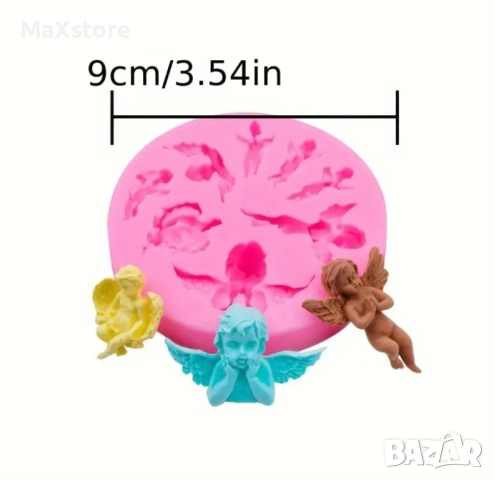 8 ангели ангела Силиконов молд форма за гипс сапун смола фондан за декорация на торта 