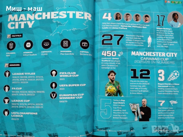 Арсенал - Манчестър Сити Финал 2026 Карабао Къп 22,03,2026 Arsenal - Manchester City Carabao Final, снимка 11 - Футбол - 54059576