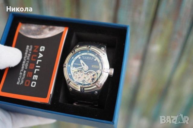 Nubeo Galileo Automatic , нов, пълен комплект  Blue Limited Edition, снимка 4 - Мъжки - 52355654