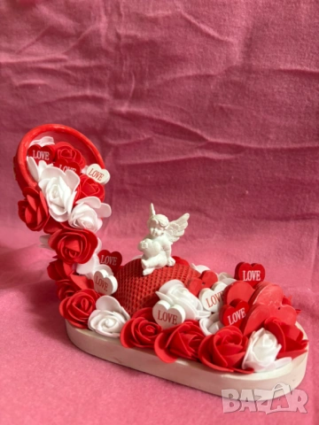 Ръчно изработена летяща чаша „Love“ – уникална декорация, снимка 2 - Декорация за дома - 53225965