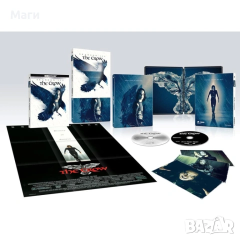  The Crow (Limited Steelbook edition / Гарванът 1994г / 4K UHD+ Blu Ray disc без Бг субтитри 