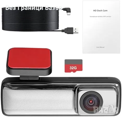 Нов WiFi Dash Cam 1080P HD, нощно виждане, 24ч паркинг режим за кола, снимка 6 - Друга електроника - 47980823