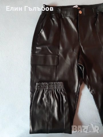 Панталон дамски, кожен Bershka чисто нов, снимка 5 - Панталони - 53467182