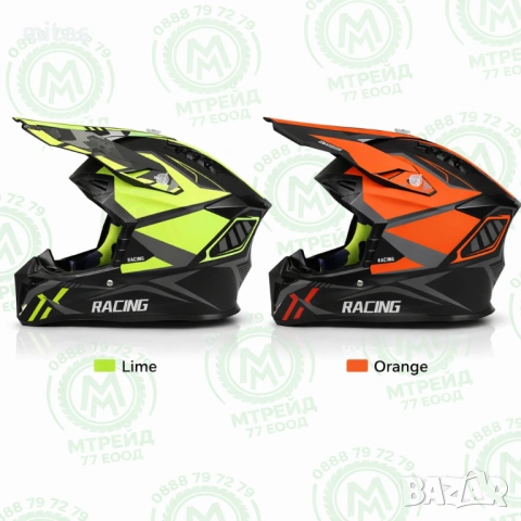 Кросова каска RACING, Full Face, DOT Сертификат, Размер: S; M; L; XL, снимка 4 - Аксесоари за велосипеди - 50060287