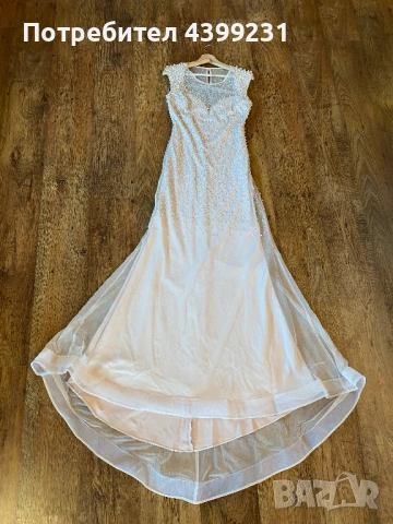 Луксозна дизайнерска бална рокля с перли и кристали - S/M, снимка 9 - Рокли - 54203219