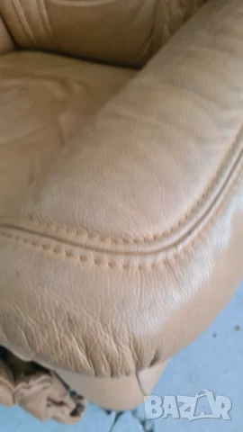 кожена холава гарнитура 3+1разтегателно кресло, снимка 8 - Дивани и мека мебел - 50699733