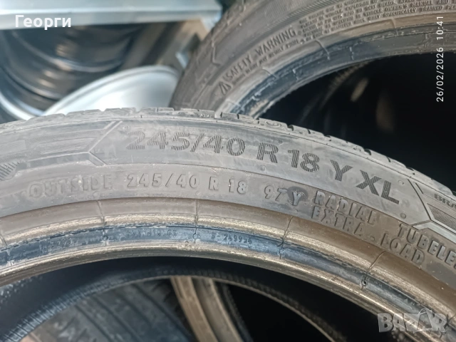 2бр.летни гуми 245/40/18 Barum, снимка 5 - Гуми и джанти - 53643376