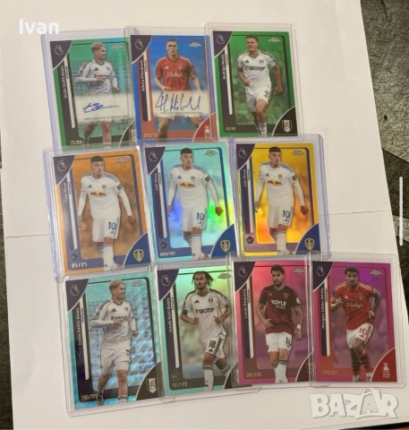 Topps Premier league номерирани карти и автографи
