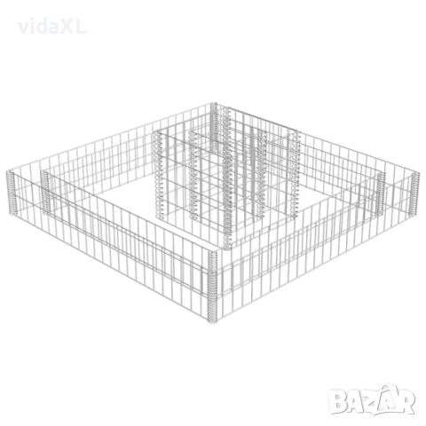 vidaXL Габион плантер, поцинкована стомана, 120x120x20 cм, снимка 1 - Други - 46170852