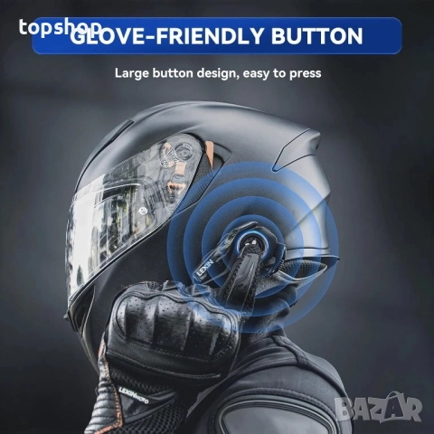 НОВ интерком LEXIN G2P Bluetooth слушалка за мотоциклетна каска, FM радио, 6 корпуса, универсално..., снимка 6 - Аксесоари и консумативи - 51572492