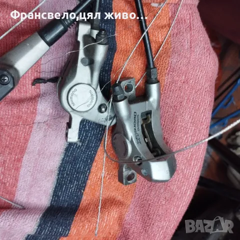 Комбинирани хидравлични спирачки за велосипед колело Shimano deore lx, снимка 1 - Части за велосипеди - 46826397