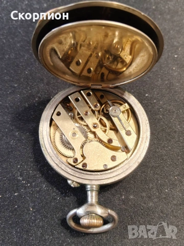 Швейцарски джобен часовник - Argentan -  Цилиндър - РЯДЪК, снимка 8 - Джобни - 47006822