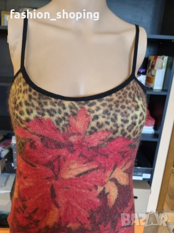 Рокля с есенни мотиви Marc Cain, размер М, снимка 4 - Рокли - 51866619