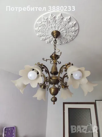 Масивен месингов полилей ., снимка 2 - Полилеи - 50139132