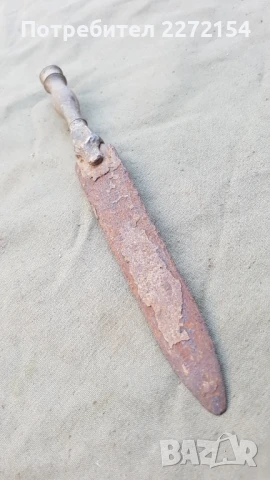 Стара кама с вълчи глави, снимка 2 - Антикварни и старинни предмети - 51279116