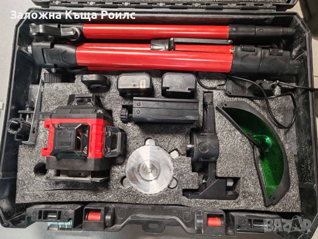 Лазерен нивелир ELEFANT E40T-DB-M, 4D, 360°, 16 линии, 40 метра, LCD дисплей, с тринога и куфар, снимка 2 - Други инструменти - 53567956