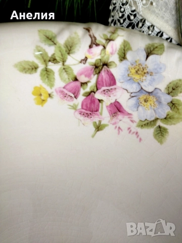 Леген с гланц и цветя керамика, снимка 4 - Други - 52327362