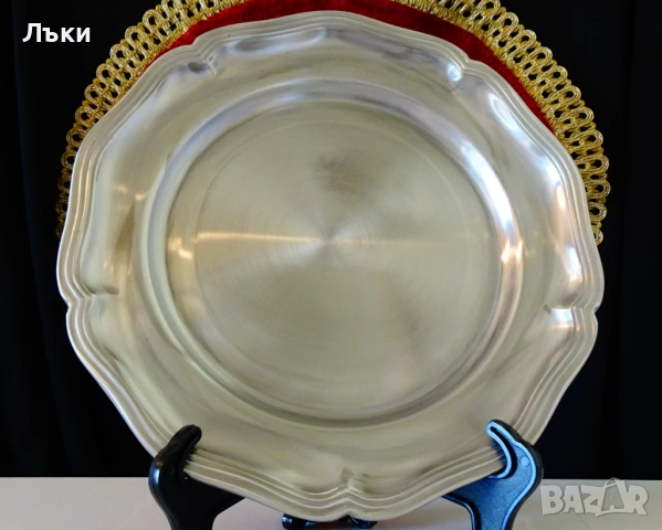 Калаена чиния за стена,гравиране,снимка,505 гр. 