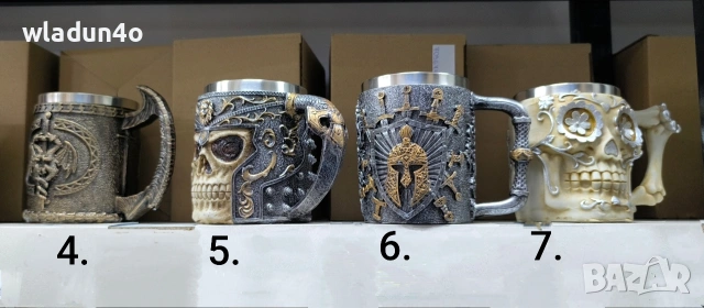 Черепни чаши, бокали-3е-9-15е, снимка 9 - Чаши - 35240255