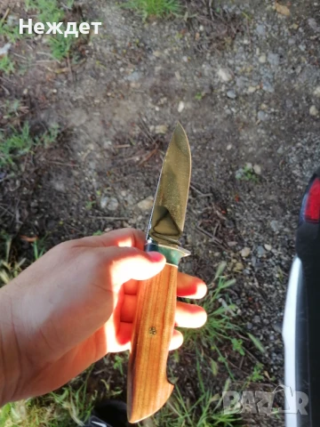 Ловен нож от лагер кован шх15. , снимка 4 - Ножове - 50556243