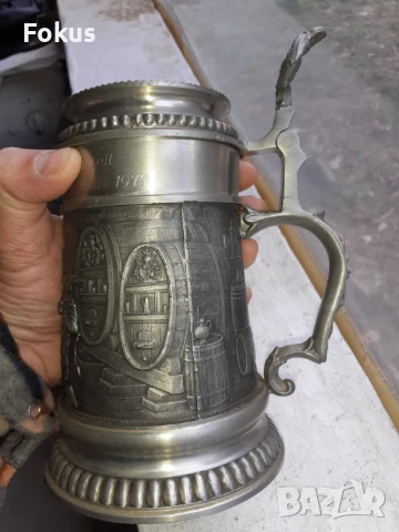 Страхотна стара немска колекционерска халба за бира, снимка 6 - Антикварни и старинни предмети - 51066446