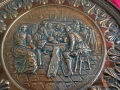 БАРОКОВА Месингова Релефна Чиния ,Пано за Стена с Позлата 3, снимка 3